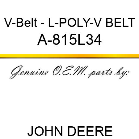 V-Belt - L-POLY-V BELT A-815L34