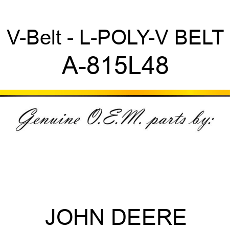 V-Belt - L-POLY-V BELT A-815L48