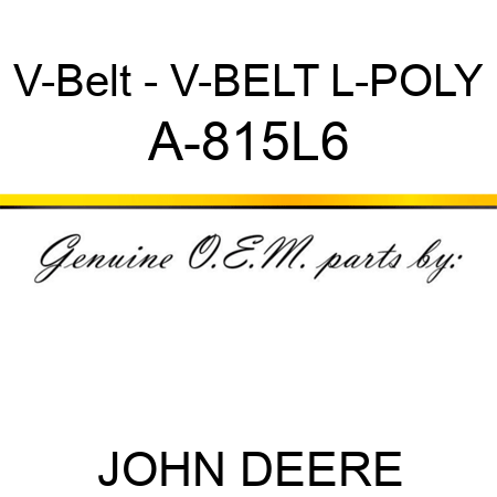 V-Belt - V-BELT, L-POLY A-815L6