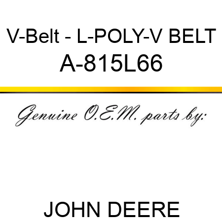 V-Belt - L-POLY-V BELT A-815L66