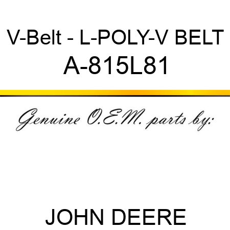 V-Belt - L-POLY-V BELT A-815L81