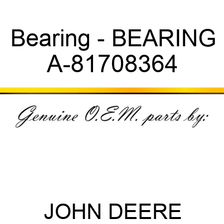 Bearing - BEARING A-81708364
