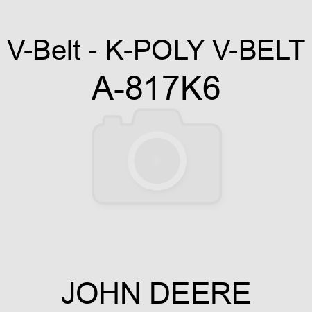 V-Belt - K-POLY V-BELT A-817K6