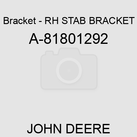 Bracket - RH STAB BRACKET A-81801292