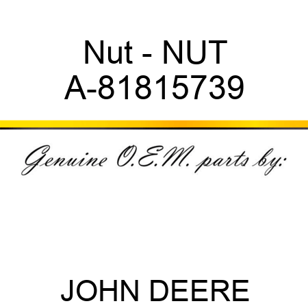 Nut - NUT A-81815739