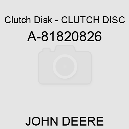 Clutch Disk - CLUTCH DISC A-81820826