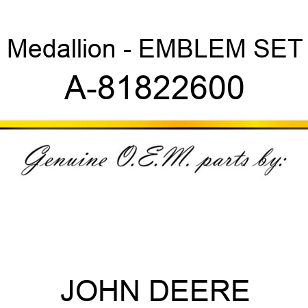 Medallion - EMBLEM SET A-81822600