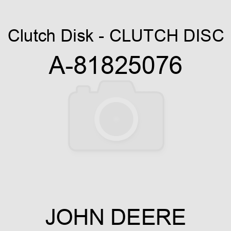Clutch Disk - CLUTCH DISC A-81825076