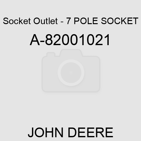 Socket Outlet - 7 POLE SOCKET A-82001021