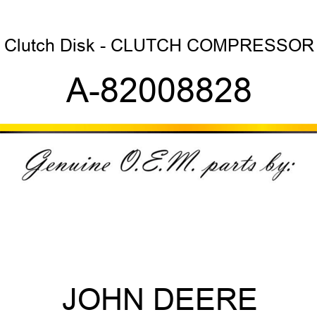 Clutch Disk - CLUTCH, COMPRESSOR A-82008828