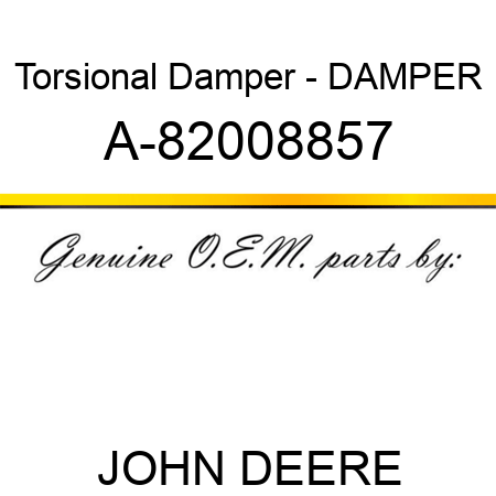 Torsional Damper - DAMPER A-82008857