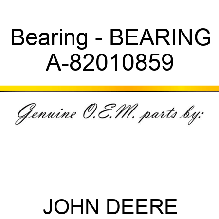 Bearing - BEARING A-82010859