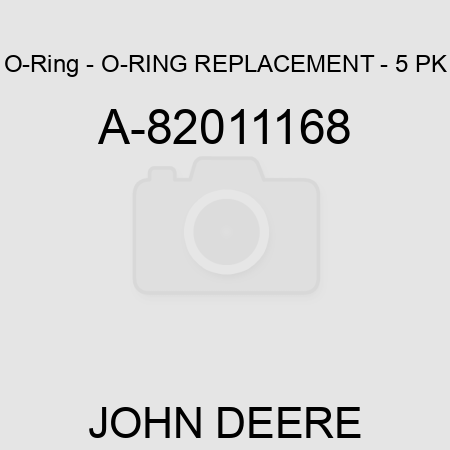 O-Ring - O-RING REPLACEMENT - 5 PK A-82011168