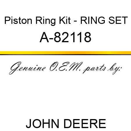 Piston Ring Kit - RING SET A-82118