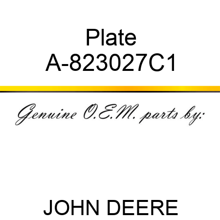 Plate A-823027C1