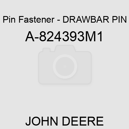 Pin Fastener - DRAWBAR PIN A-824393M1