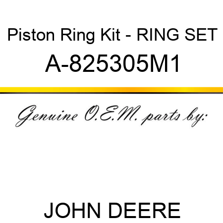 Piston Ring Kit - RING SET A-825305M1