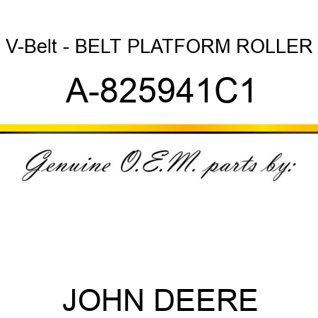 V-Belt - BELT, PLATFORM ROLLER A-825941C1