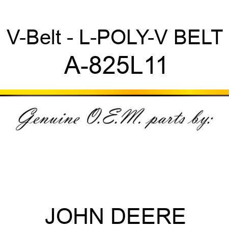 V-Belt - L-POLY-V BELT A-825L11