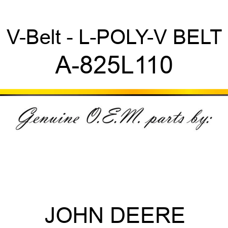 V-Belt - L-POLY-V BELT A-825L110
