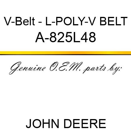V-Belt - L-POLY-V BELT A-825L48
