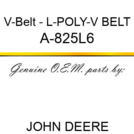 V-Belt - L-POLY-V BELT A-825L6