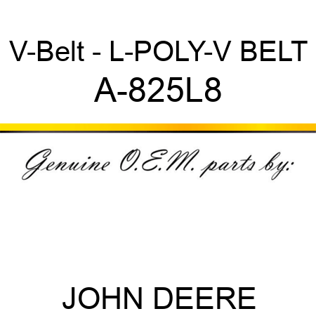 V-Belt - L-POLY-V BELT A-825L8