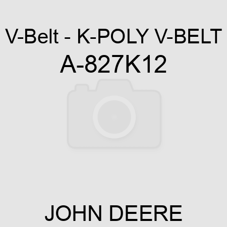 V-Belt - K-POLY V-BELT A-827K12