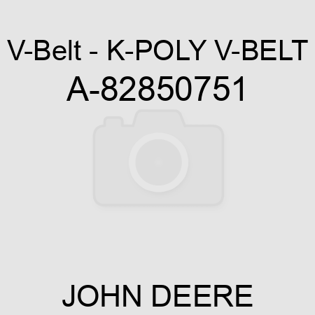 V-Belt - K-POLY V-BELT A-82850751