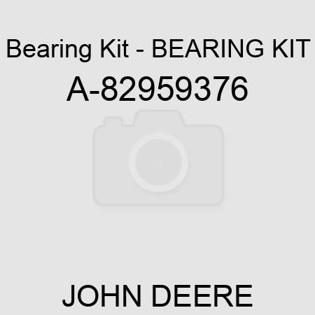 Bearing Kit - BEARING KIT A-82959376