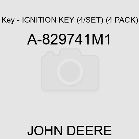 Key - IGNITION KEY (4/SET) (4 PACK) A-829741M1