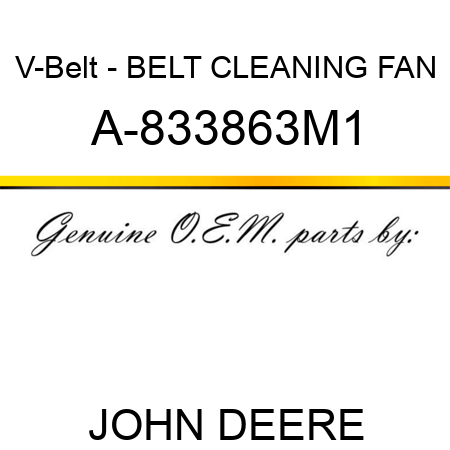 V-Belt - BELT, CLEANING FAN A-833863M1