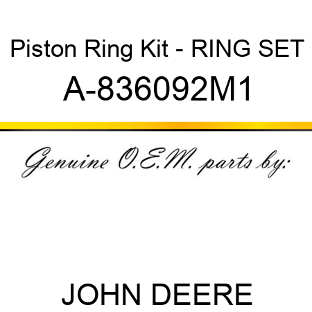 Piston Ring Kit - RING SET A-836092M1