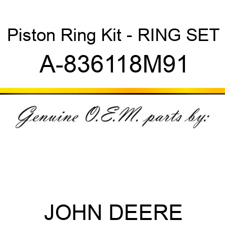 Piston Ring Kit - RING SET A-836118M91