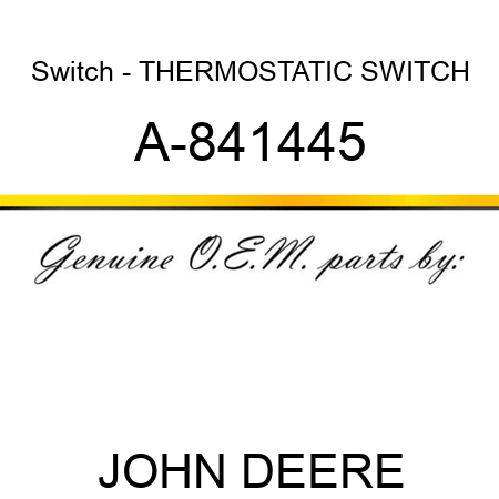 Switch - THERMOSTATIC SWITCH A-841445