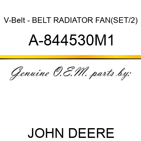 V-Belt - BELT, RADIATOR FAN(SET/2) A-844530M1