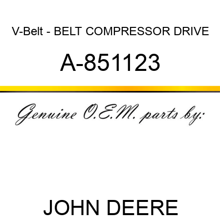 V-Belt - BELT, COMPRESSOR DRIVE A-851123