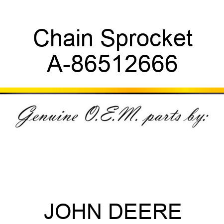 Chain Sprocket A-86512666