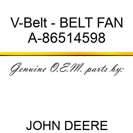 V-Belt - BELT, FAN A-86514598