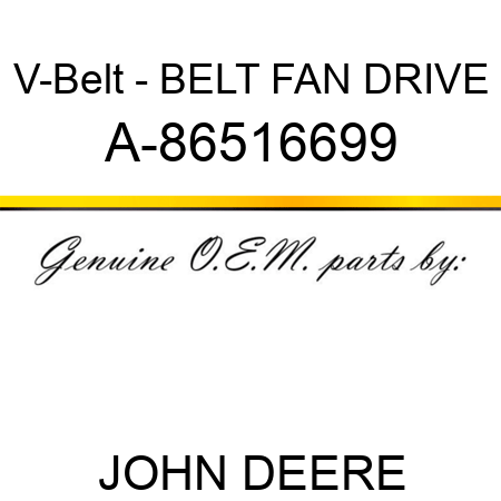 V-Belt - BELT, FAN DRIVE A-86516699