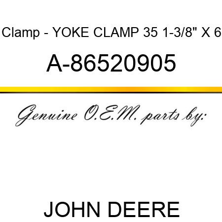 Clamp - YOKE CLAMP 35 1-3/8