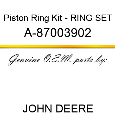 Piston Ring Kit - RING SET A-87003902