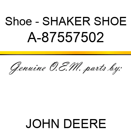 Shoe - SHAKER SHOE A-87557502