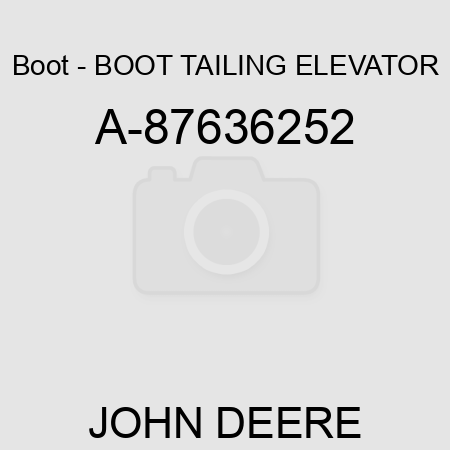 Boot - BOOT, TAILING ELEVATOR A-87636252