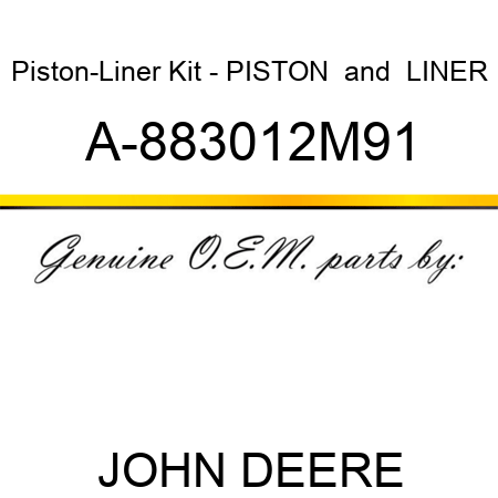 Piston-Liner Kit - PISTON & LINER A-883012M91