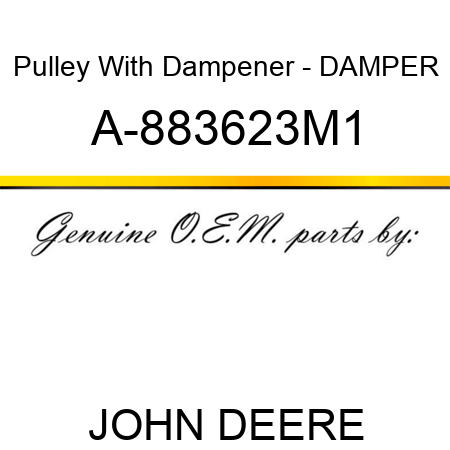 Pulley With Dampener - DAMPER A-883623M1