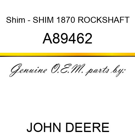 Shim - SHIM, 1870 ROCKSHAFT A89462