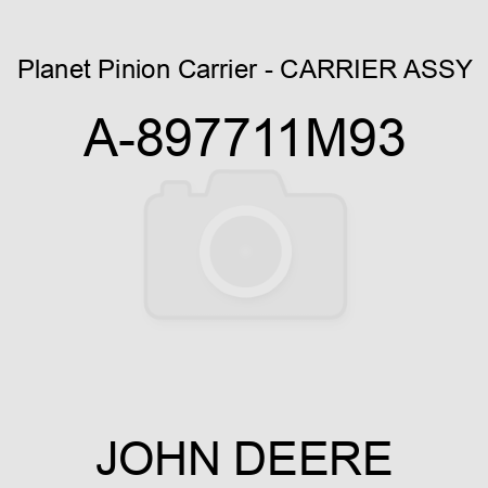 Planet Pinion Carrier - CARRIER ASSY A-897711M93