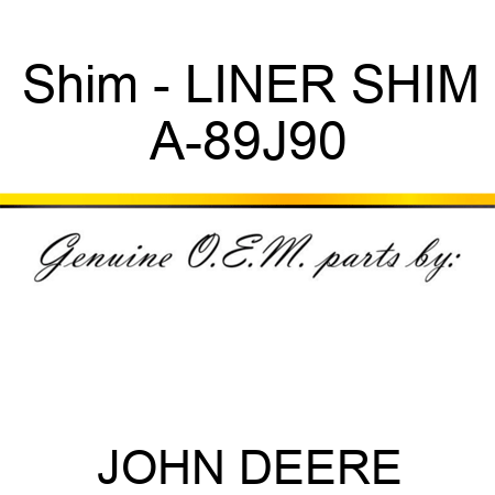 Shim - LINER SHIM A-89J90