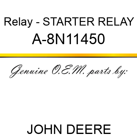 Relay - STARTER RELAY A-8N11450